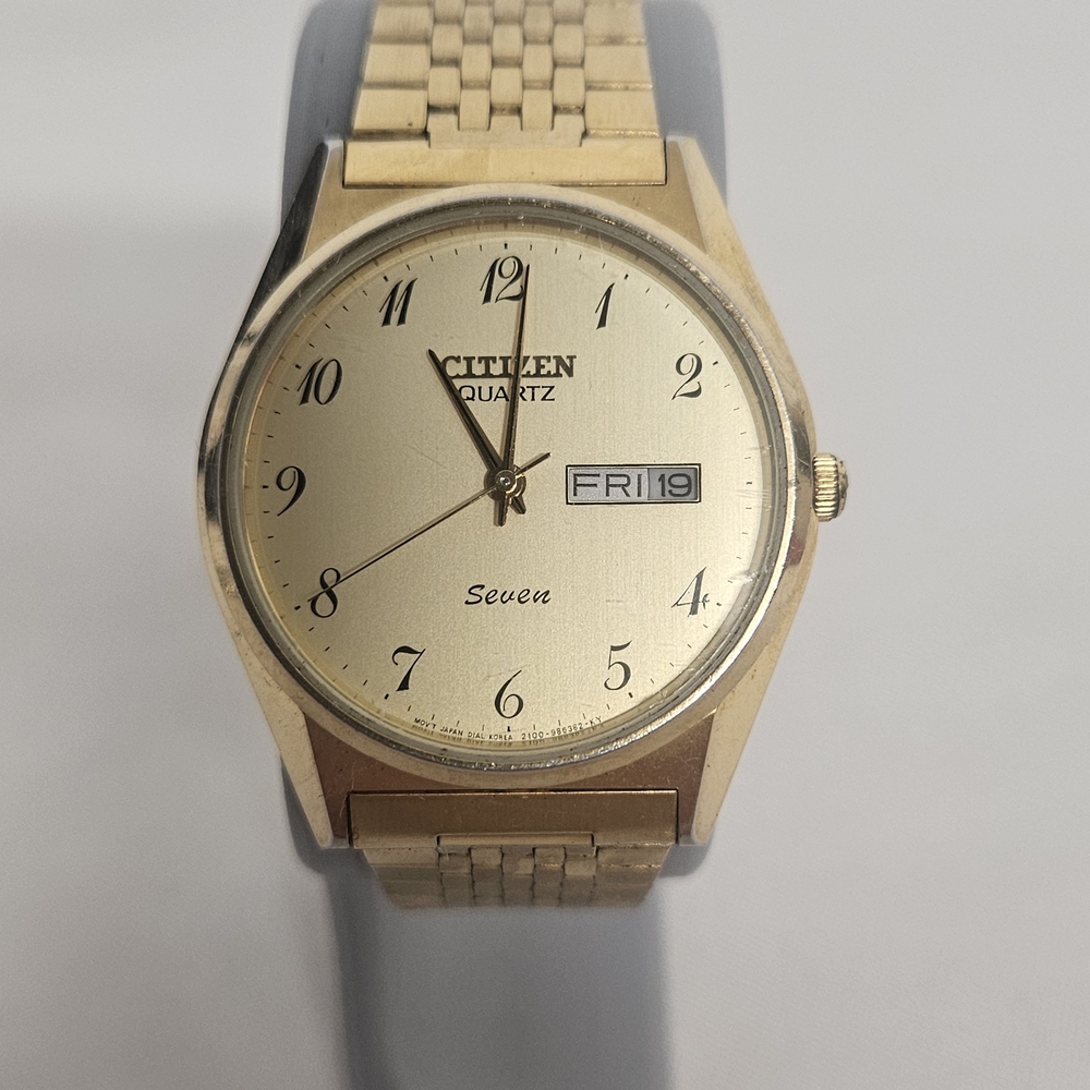 Citizen Mens Gold Watch With Cream Dial